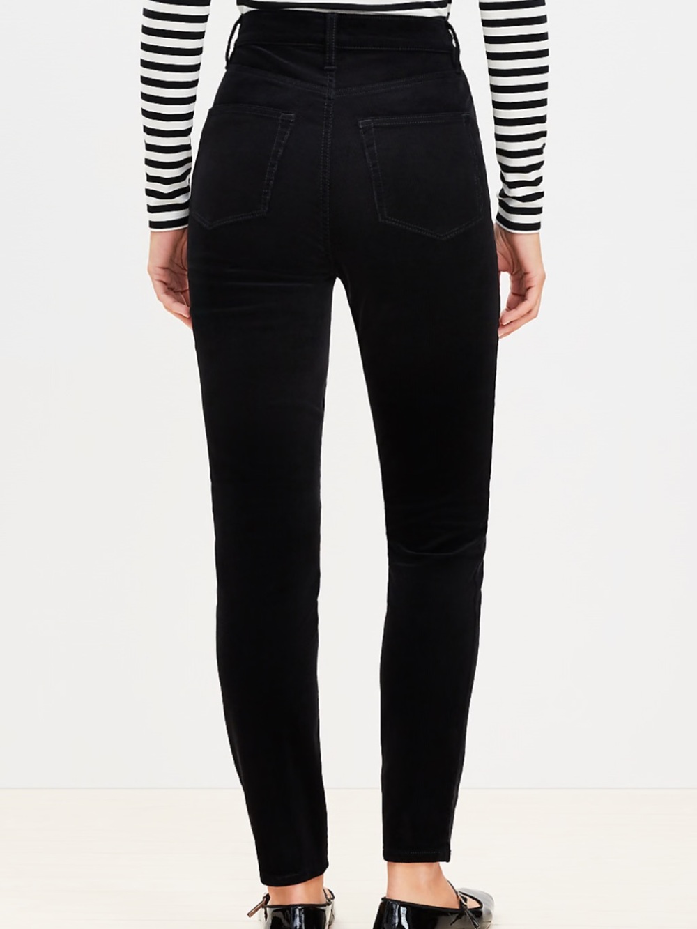 NYDJ Micro Corduroy Pants Skinny Black Size 12 Pockets Lift Tuck Technology